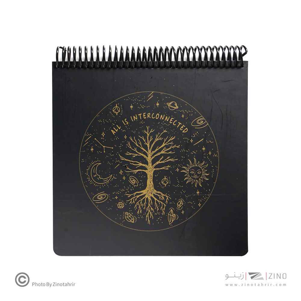 دفتر80برگ کاغذ مشکی(بی خط)210*210سیمی جلد سخت لانگو کدBN-400