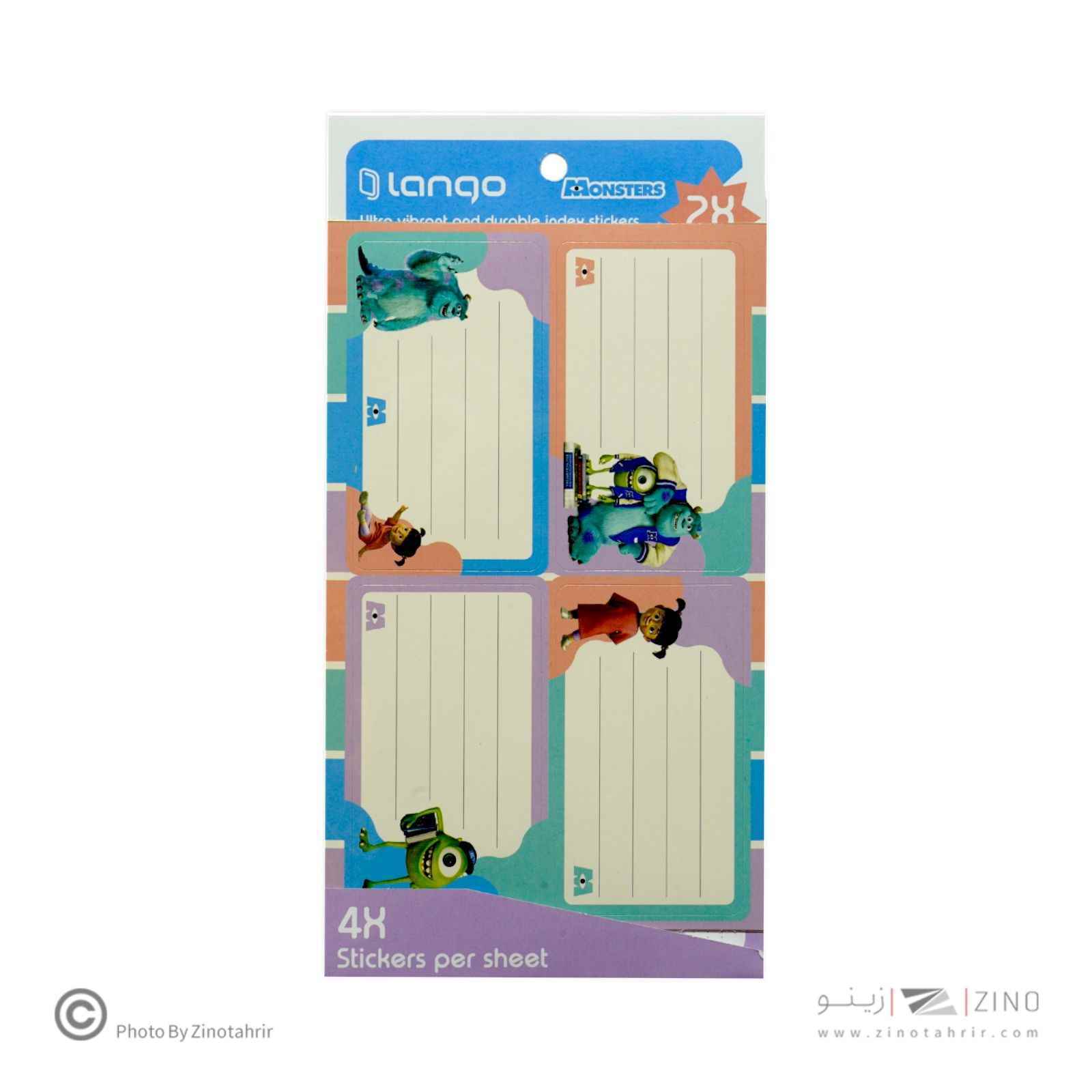 برچسب اسم دانش آموز طرح مانستر لانگو