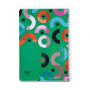 دفتر80برگ وزیری سیمی مجلدکلاسیک الیپون کد234کارتن 48