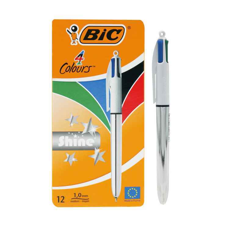 خودکار فشاری 4رنگ شاین نقره ای جینی بیک