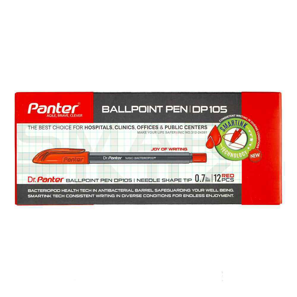 خودکار قرمز 0-7دکتر پنتر 12عددی کدdp105