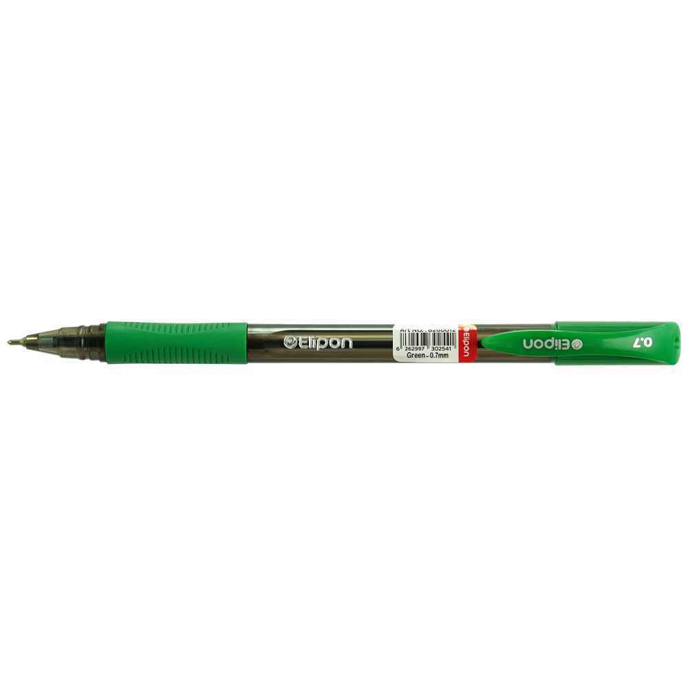 خودکار سبز 0-7 سمی ژل  بسته 12عددی الیپون en01 کد8261212