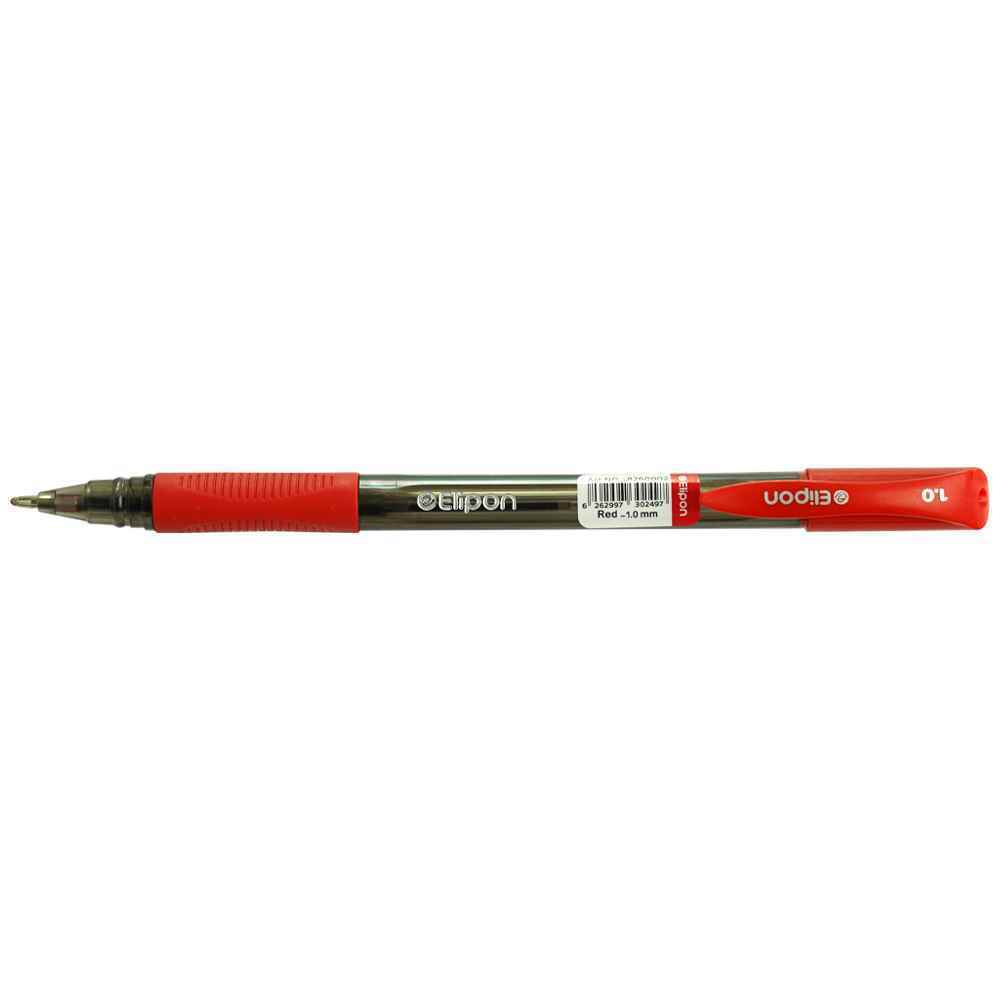 خودکارقرمز 1-0 سمی ژل  بسته 12عددی الیپون ea01 کد8261201