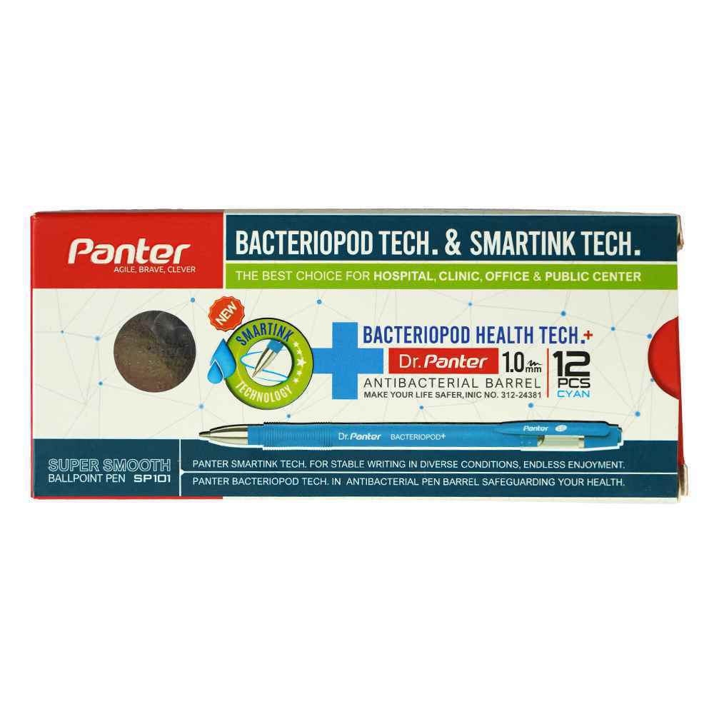 خودکار فیروزه ای 1-0   بسته 12عددی  پنتر کدsp101