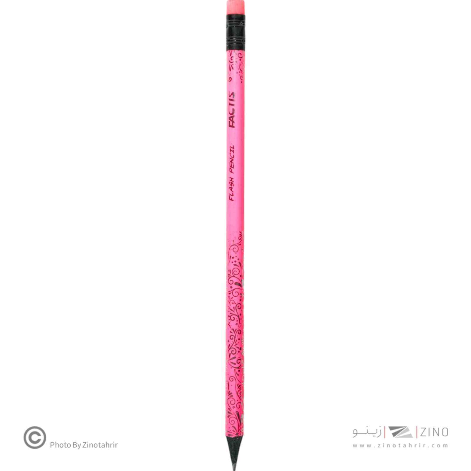 مداد مشکی فلورسنت پاکن دار چوب مشکی فلش فکتیس