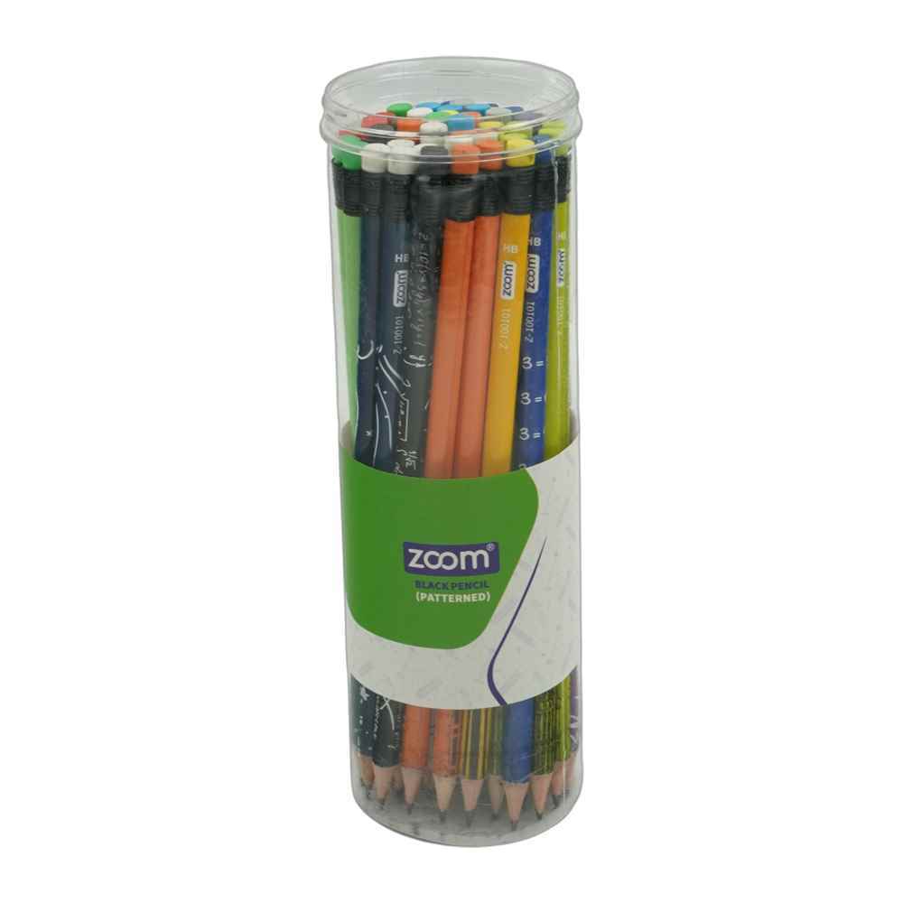 مداد مشکی بدنه گرد پاکن دار زوم کدz-100101