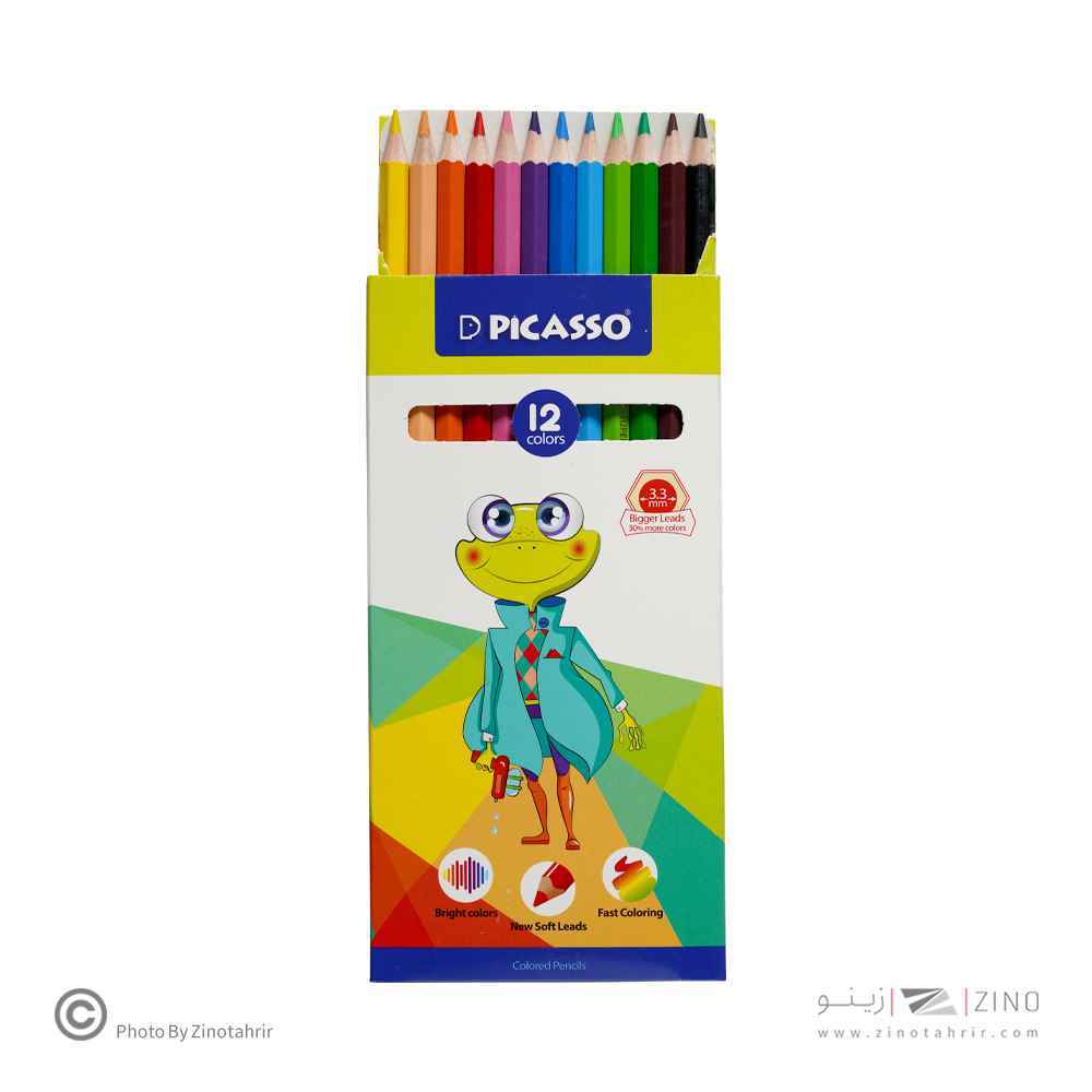 مدادرنگی12رنگ جعبه مقوایی بلند پیکاسو