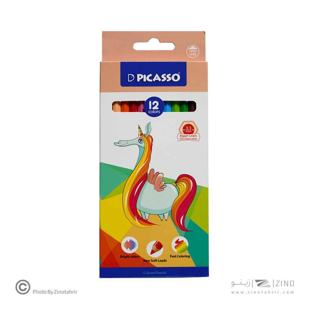 مدادرنگی12رنگ جعبه مقوایی بلند پیکاسو
