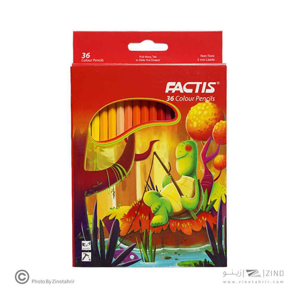 مدادرنگی36رنگ (شش گوش) جعبه مقوایی فکتیس