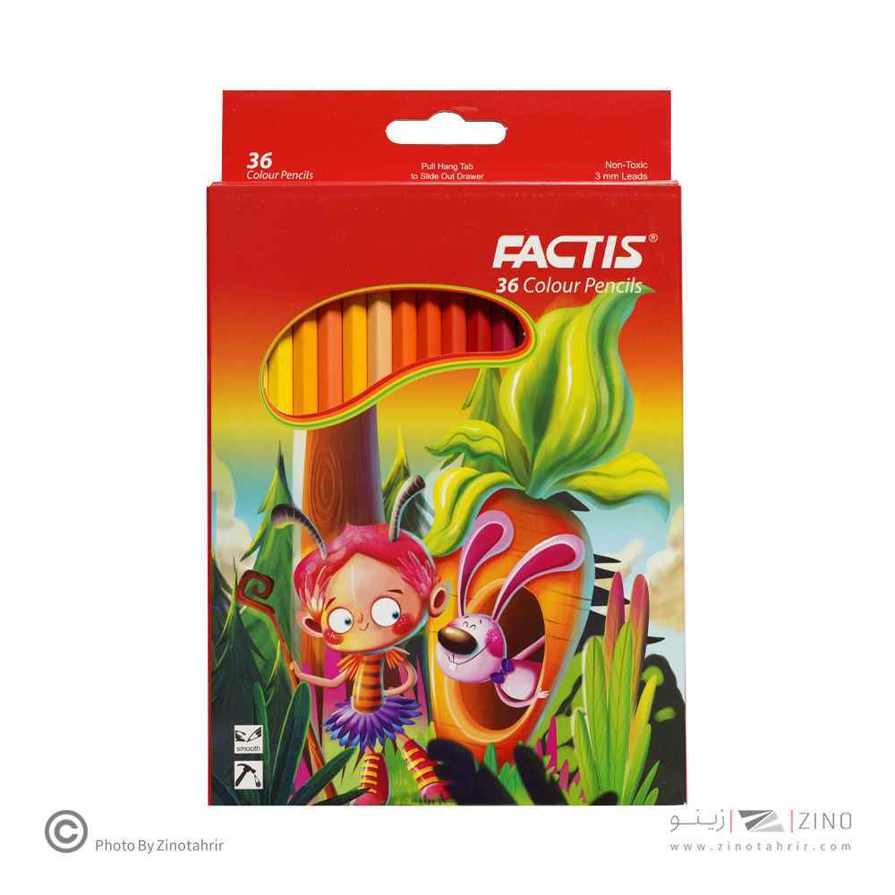 مدادرنگی36رنگ (شش گوش) جعبه مقوایی فکتیس