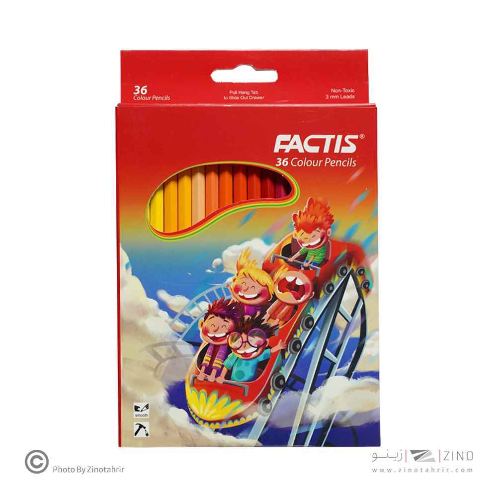 مدادرنگی36رنگ (شش گوش) جعبه مقوایی فکتیس
