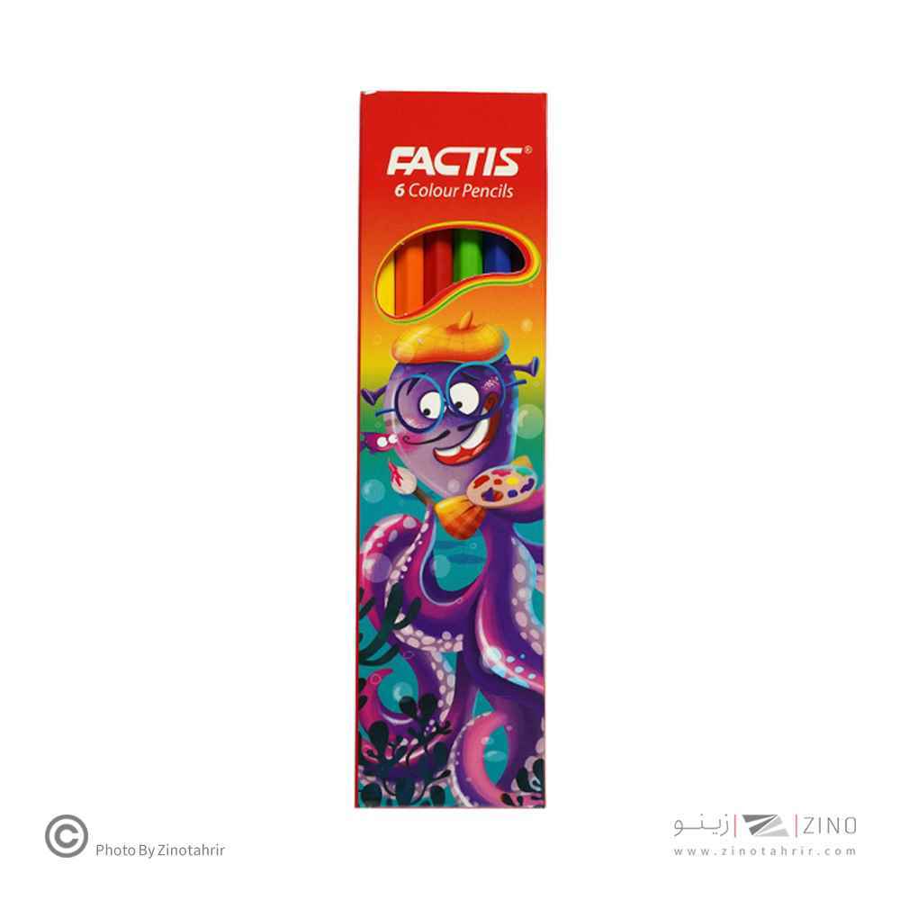 مدادرنگی6رنگ (شش گوش) جعبه مقوایی فکتیس