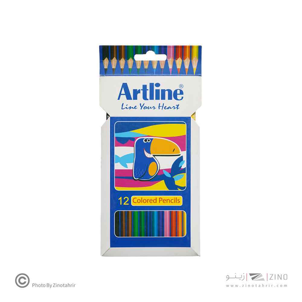 مدادرنگی12رنگ جعبه مقوایی آرت لاین کدECP12-P/IL