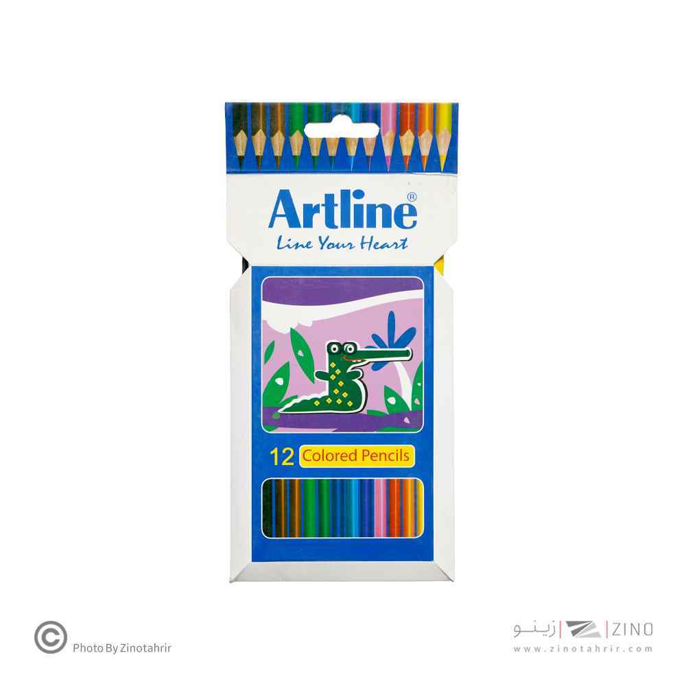 مدادرنگی12رنگ جعبه مقوایی آرت لاین کدECP12-P/IL