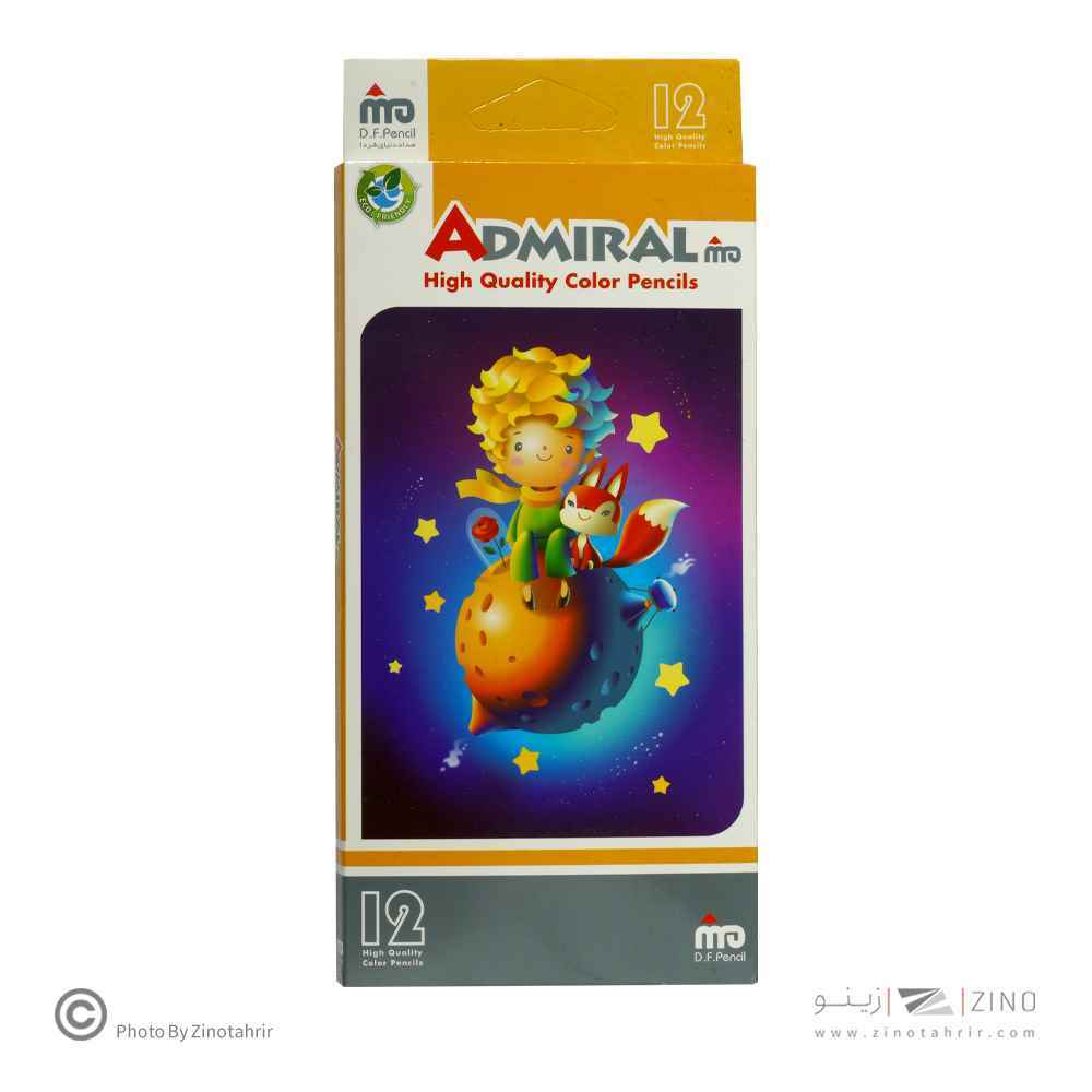 مدادرنگی12رنگ جعبه مقوایی پلیمری ادمیرال