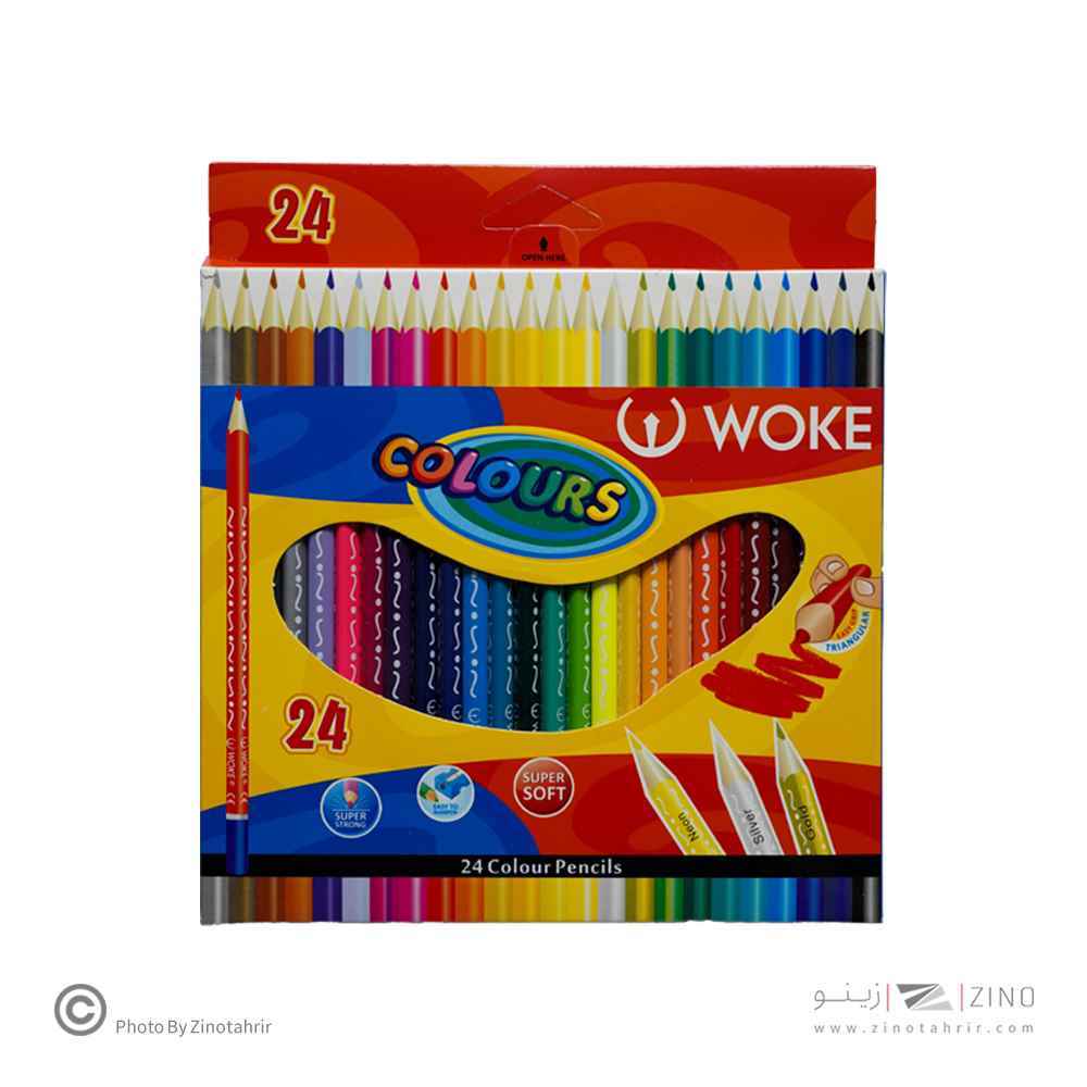 مدادرنگی24رنگ(سه گوش) جعبه مقوایی ووک