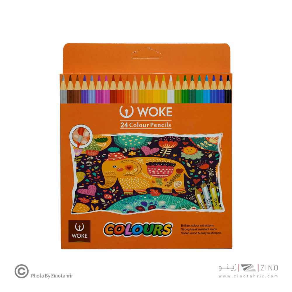 مدادرنگی24رنگ(شش گوش) جعبه مقوایی ووک