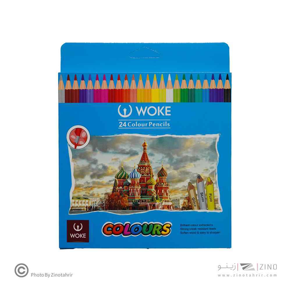 مدادرنگی24رنگ(شش گوش) جعبه مقوایی ووک