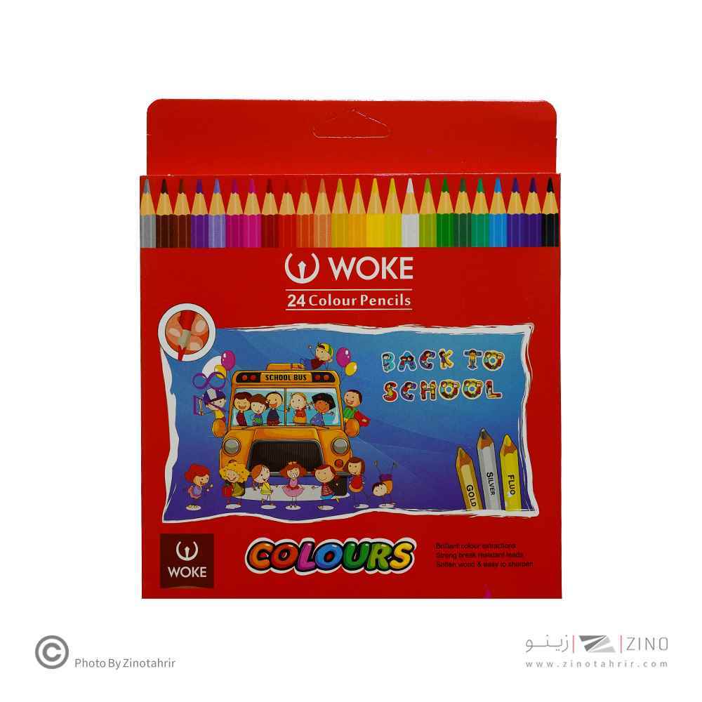 مدادرنگی24رنگ(شش گوش) جعبه مقوایی ووک