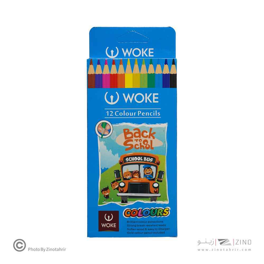 مدادرنگی12رنگ(شش گوش) جعبه مقوایی ووک