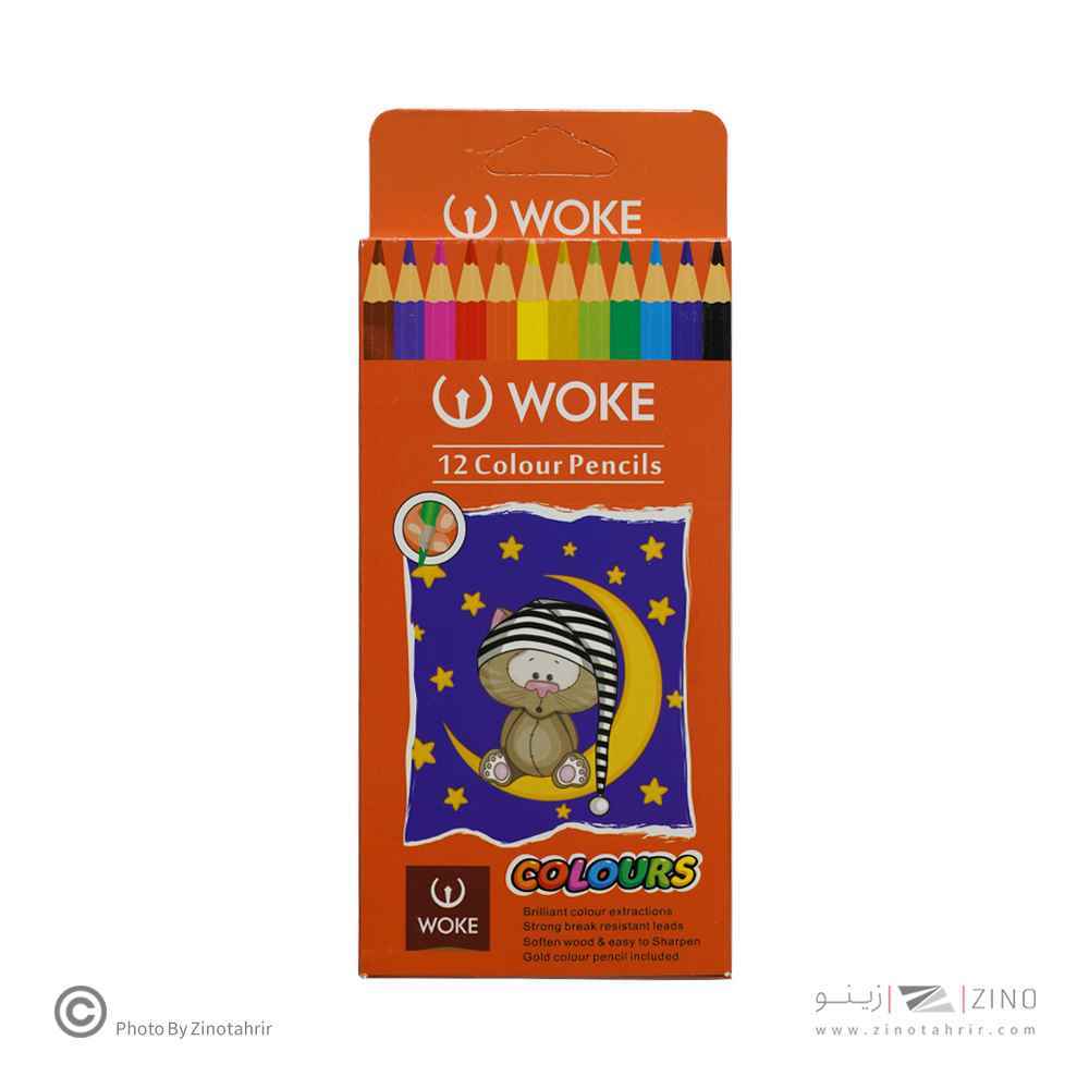 مدادرنگی12رنگ(شش گوش) جعبه مقوایی ووک