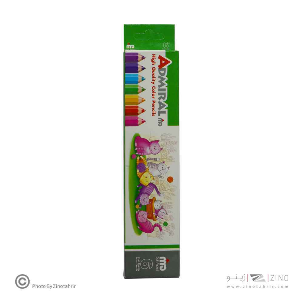مدادرنگی6رنگ جعبه مقوایی پلیمری ادمیرال