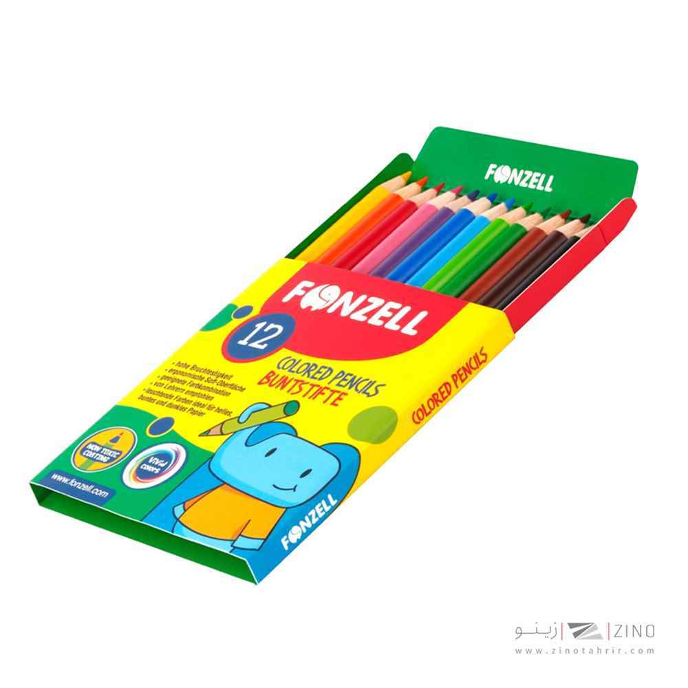 مدادرنگی12رنگ کوتاه جعبه مقوایی فونزل کد685073/685082