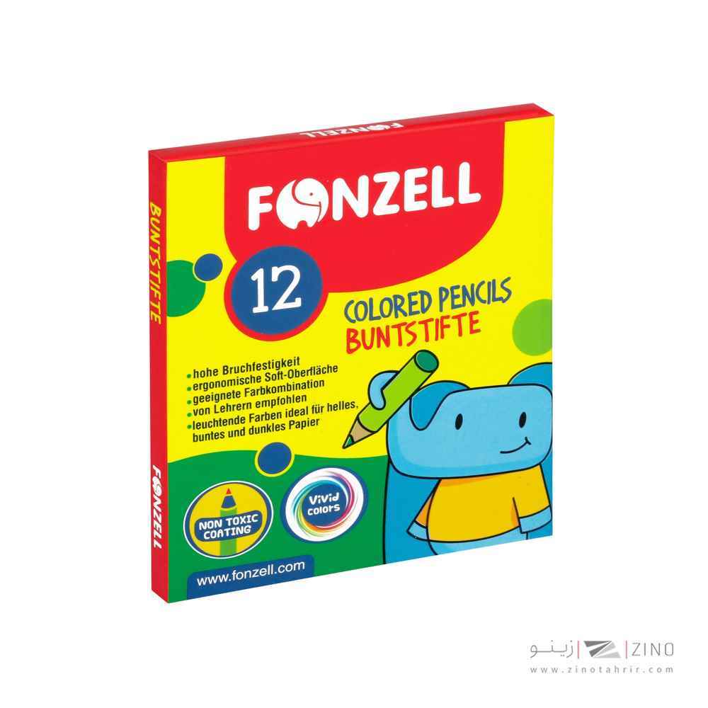 مدادرنگی12رنگ کوتاه جعبه مقوایی فونزل کد685073/685082