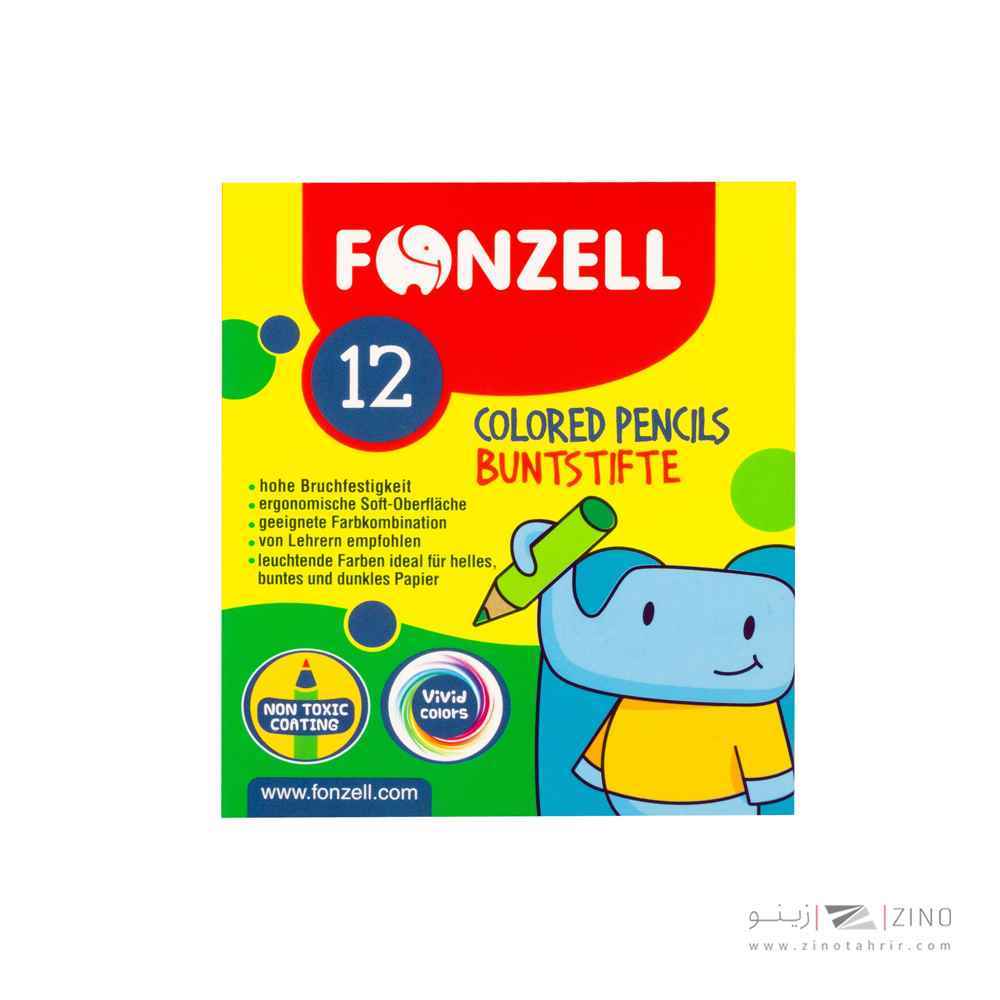 مدادرنگی12رنگ کوتاه جعبه مقوایی فونزل کد685073/685082