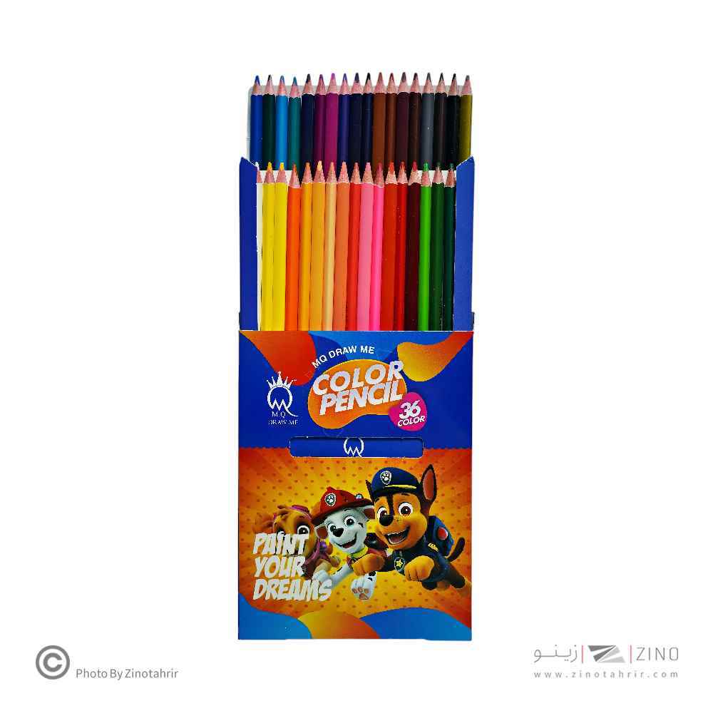 مداد رنگی36رنگ جعبه مقوایی(دانش آموزی) ام کیو