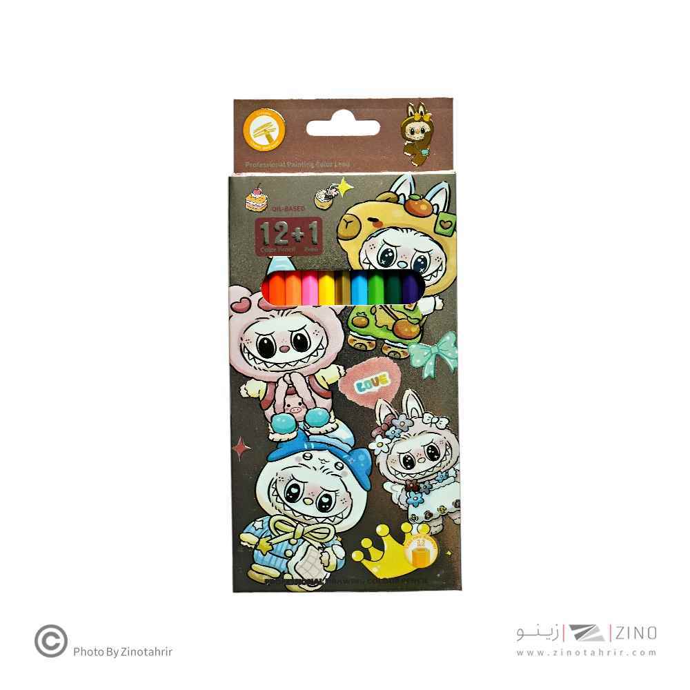 مدادرنگی12+1رنگ جعبه مقوایی(کرومی و لبوبو) کدU122-121