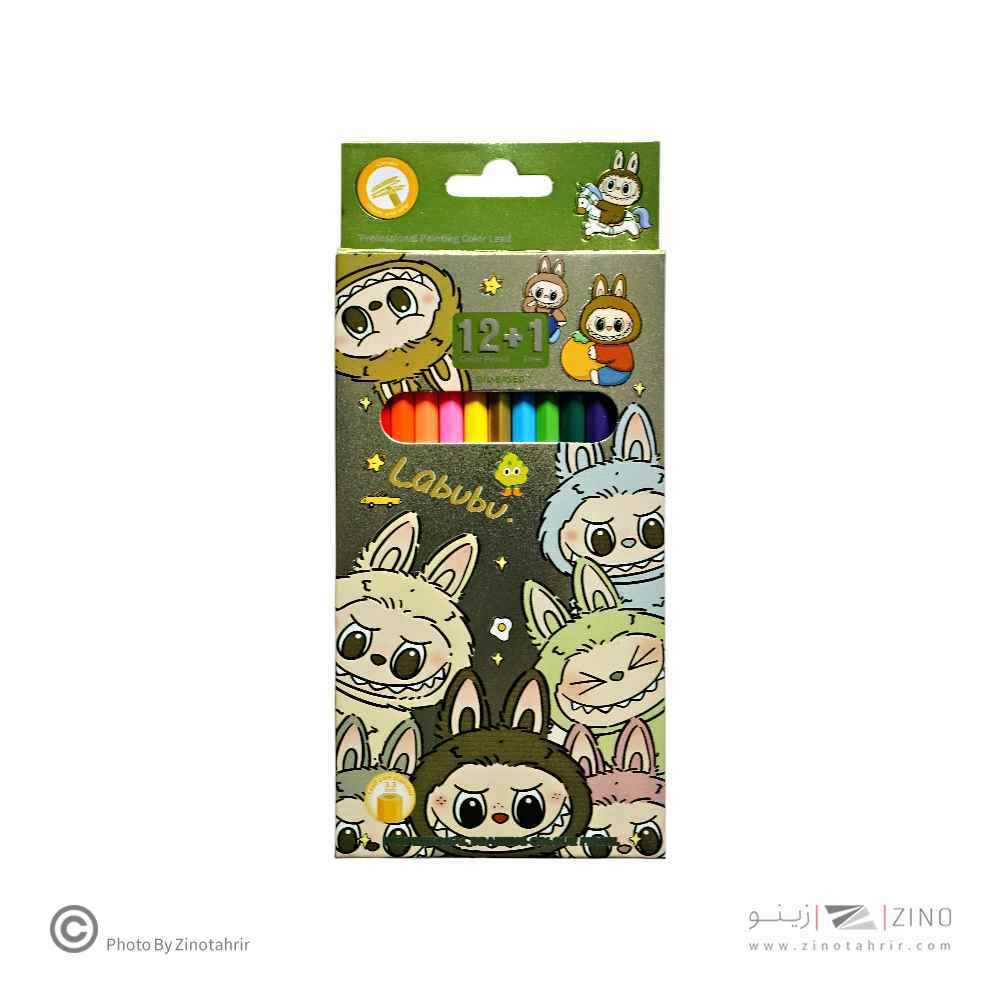 مدادرنگی12+1رنگ جعبه مقوایی(کرومی و لبوبو) کدU122-121