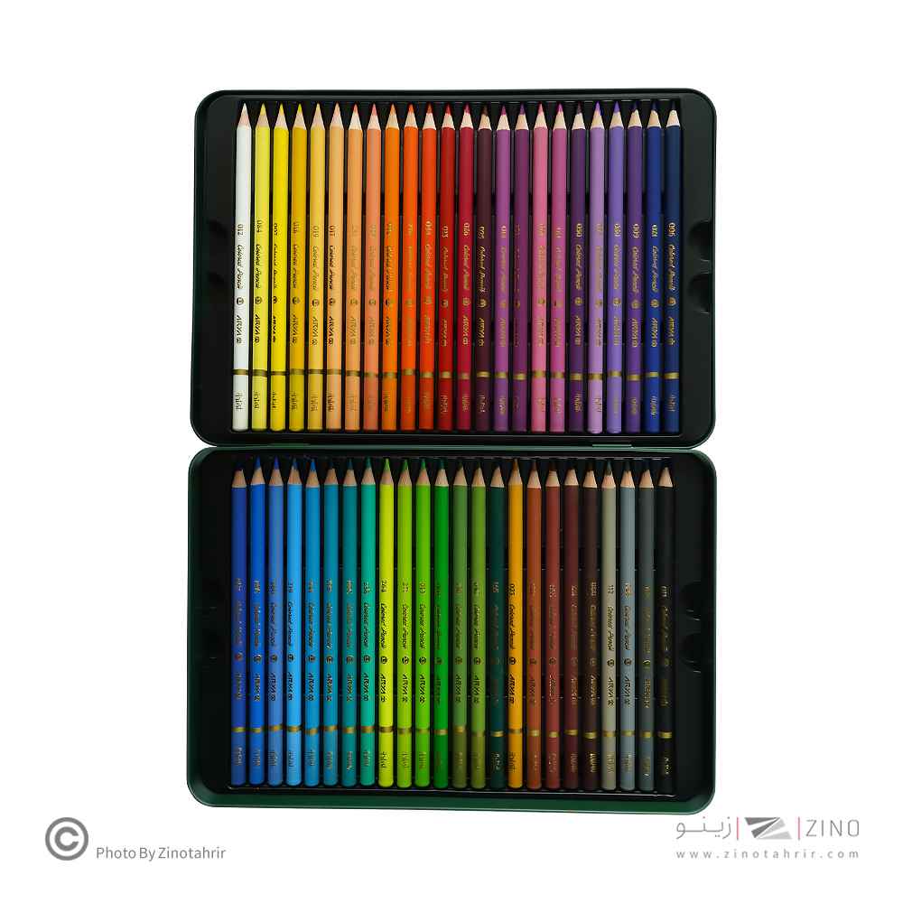 مداد رنگی48رنگ جعبه فلزی حرفه ای/آرتیست آریا کد3904/3933