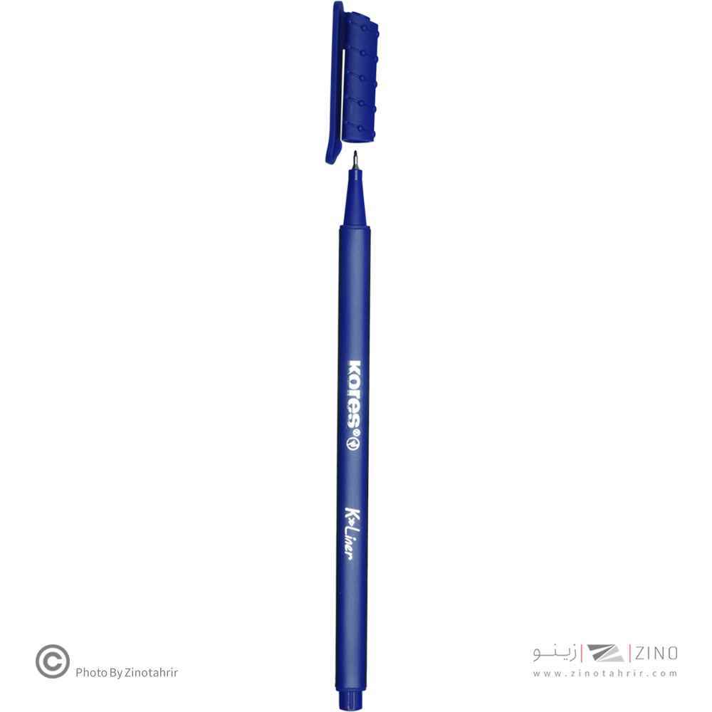 روان نویس نوک نمدی بدنه سه گوش کورس رنگ آبی کد28101