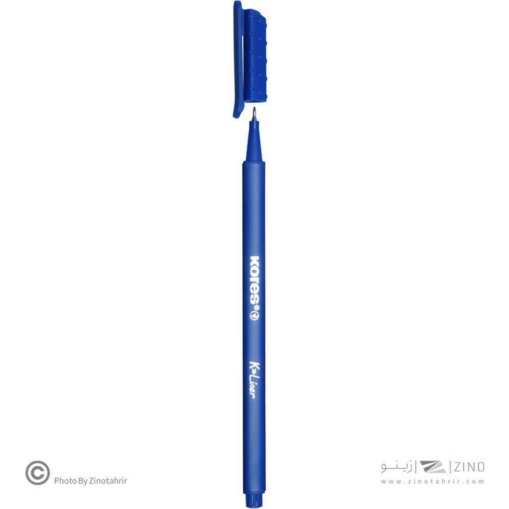 روان نویس نوک نمدی بدنه سه گوش کورس رنگ آبی دریایی کد28169