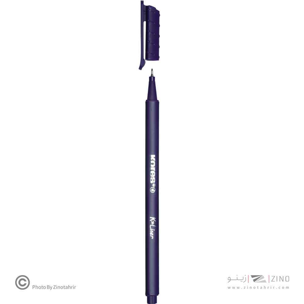 روان نویس نوک نمدی بدنه سه گوش کورس رنگ بادمجانی کد28170