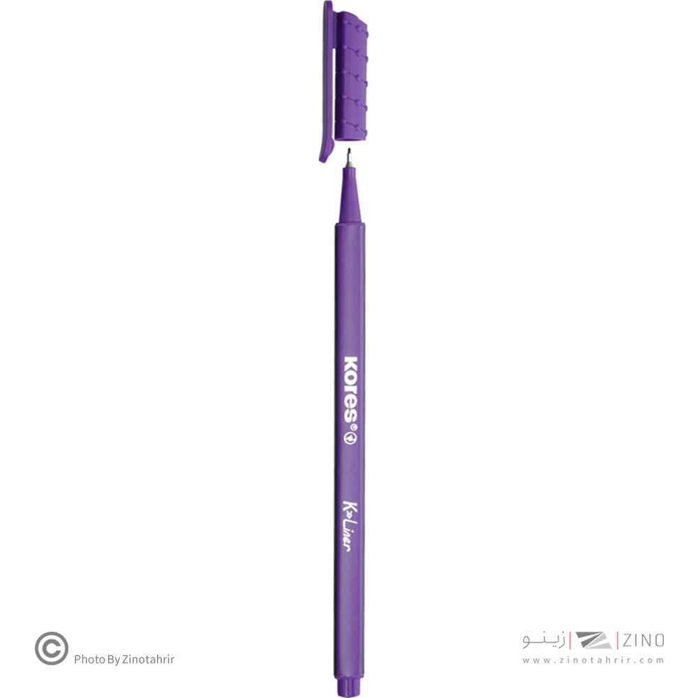 روان نویس نوک نمدی بدنه سه گوش کورس رنگ بنفش کد28171