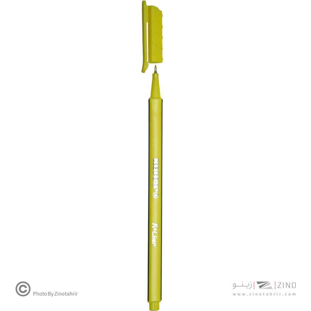 روان نویس نوک نمدی بدنه سه گوش کورس رنگ زرد کد28176