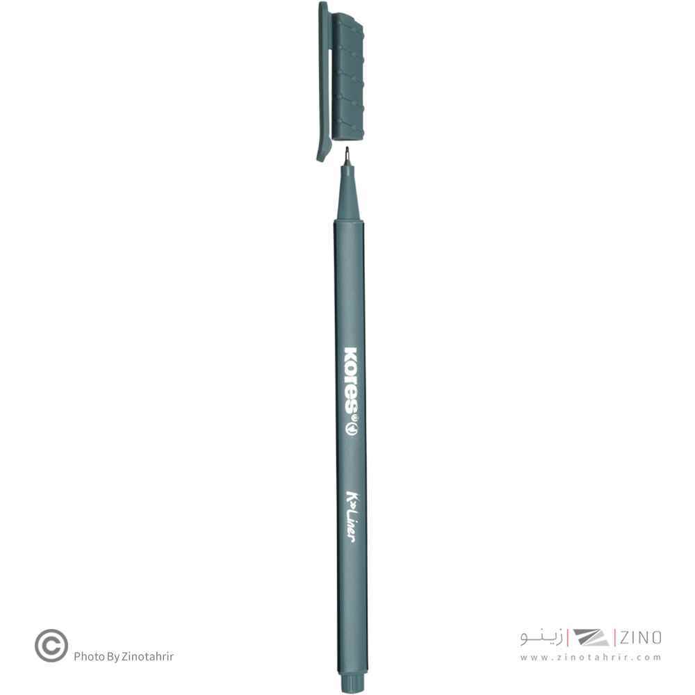 روان نویس نوک نمدی بدنه سه گوش کورس رنگ طوسی کد28160