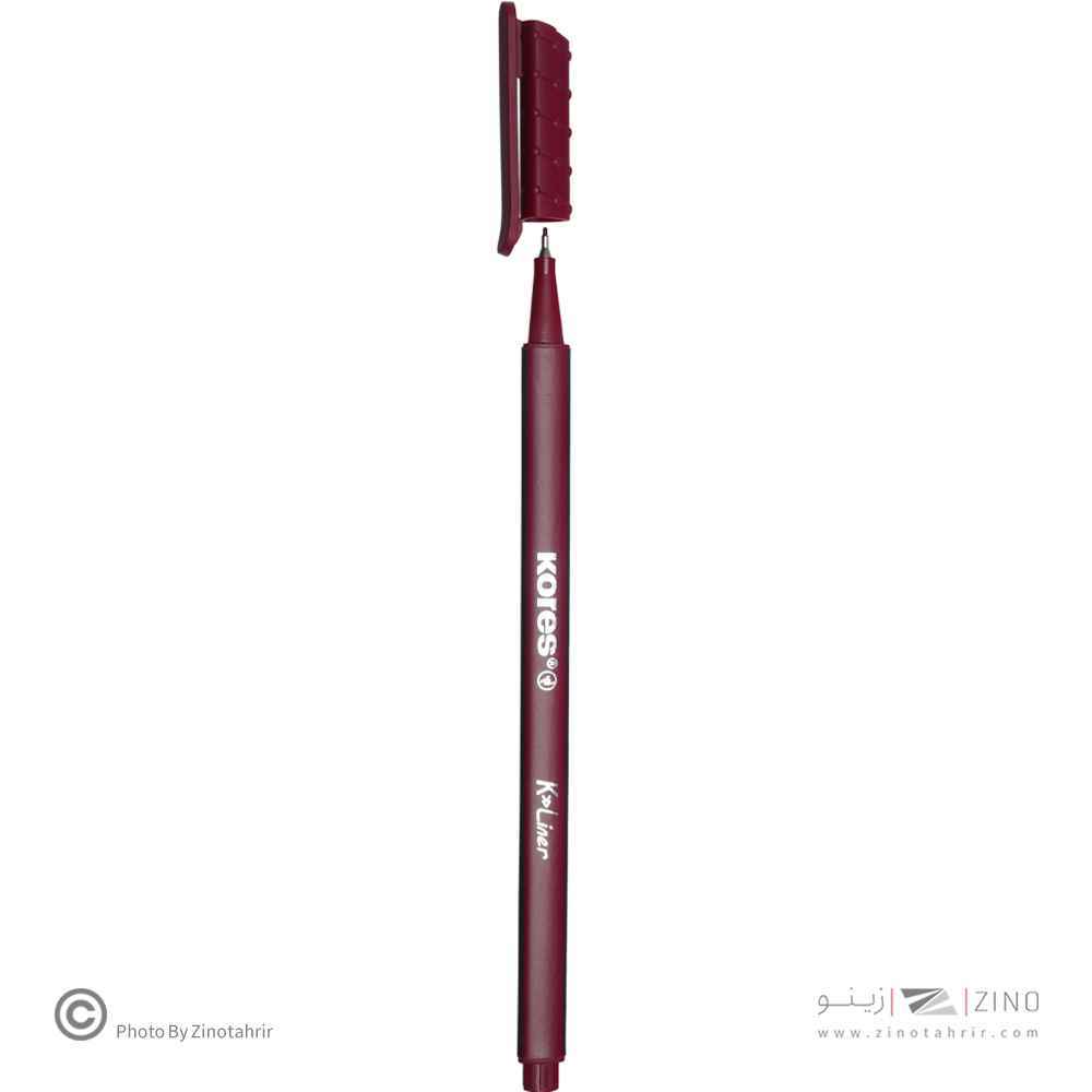 روان نویس نوک نمدی بدنه سه گوش کورس رنگ گیلاسی کد28173