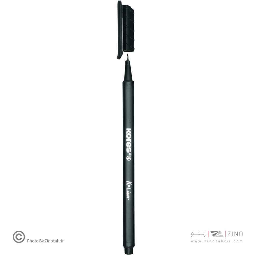 روان نویس نوک نمدی بدنه سه گوش کورس رنگ مشکی کد28102