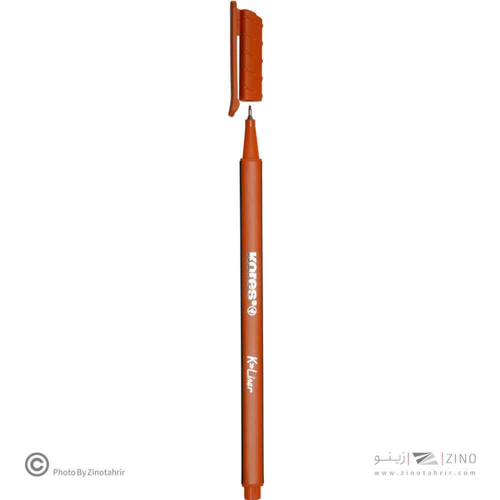 روان نویس نوک نمدی بدنه سه گوش کورس رنگ نارنجی کد28174