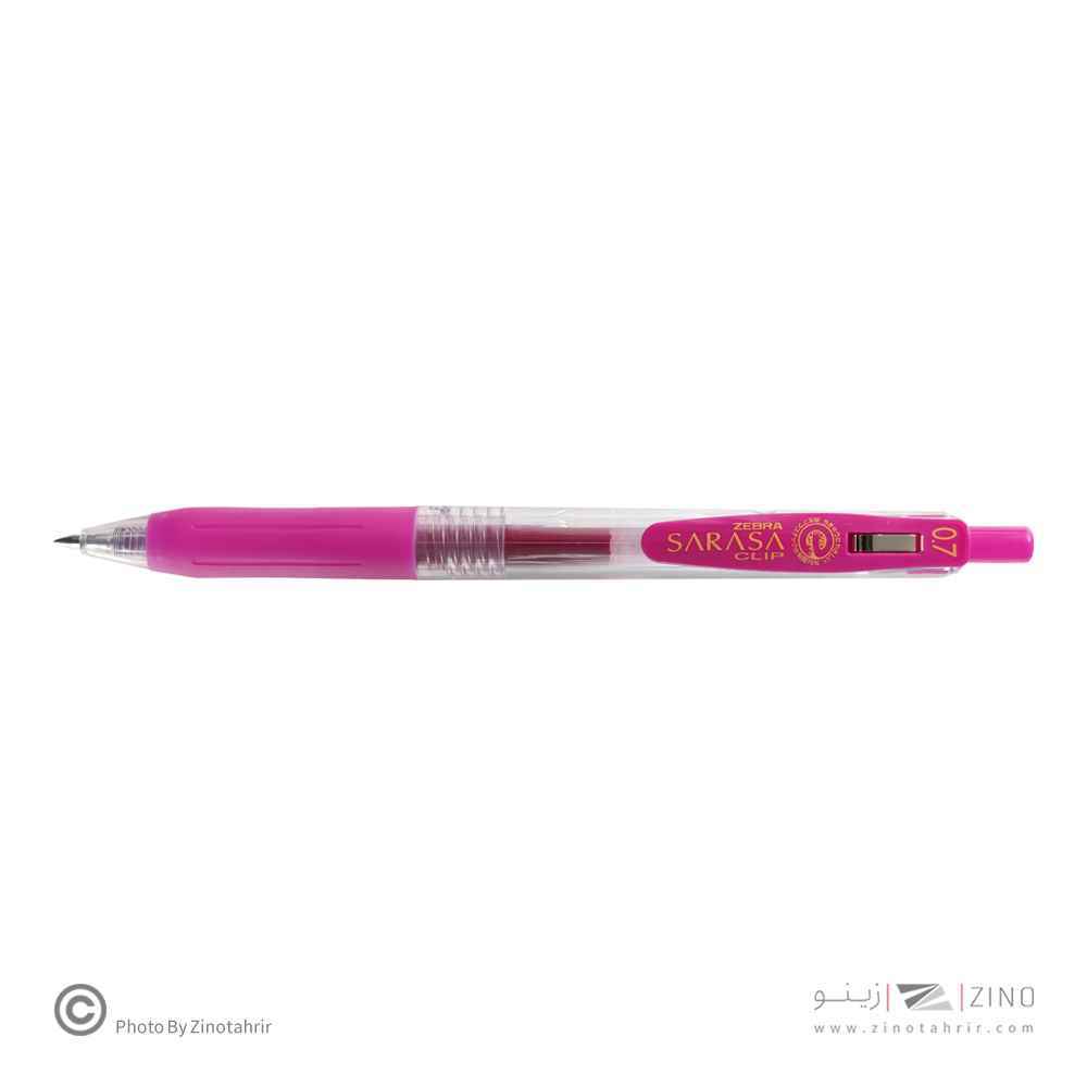 روان نویس فشاری ساراساکلیپ مجنتا ارغوانی 0/7 زبرا (10عددی)