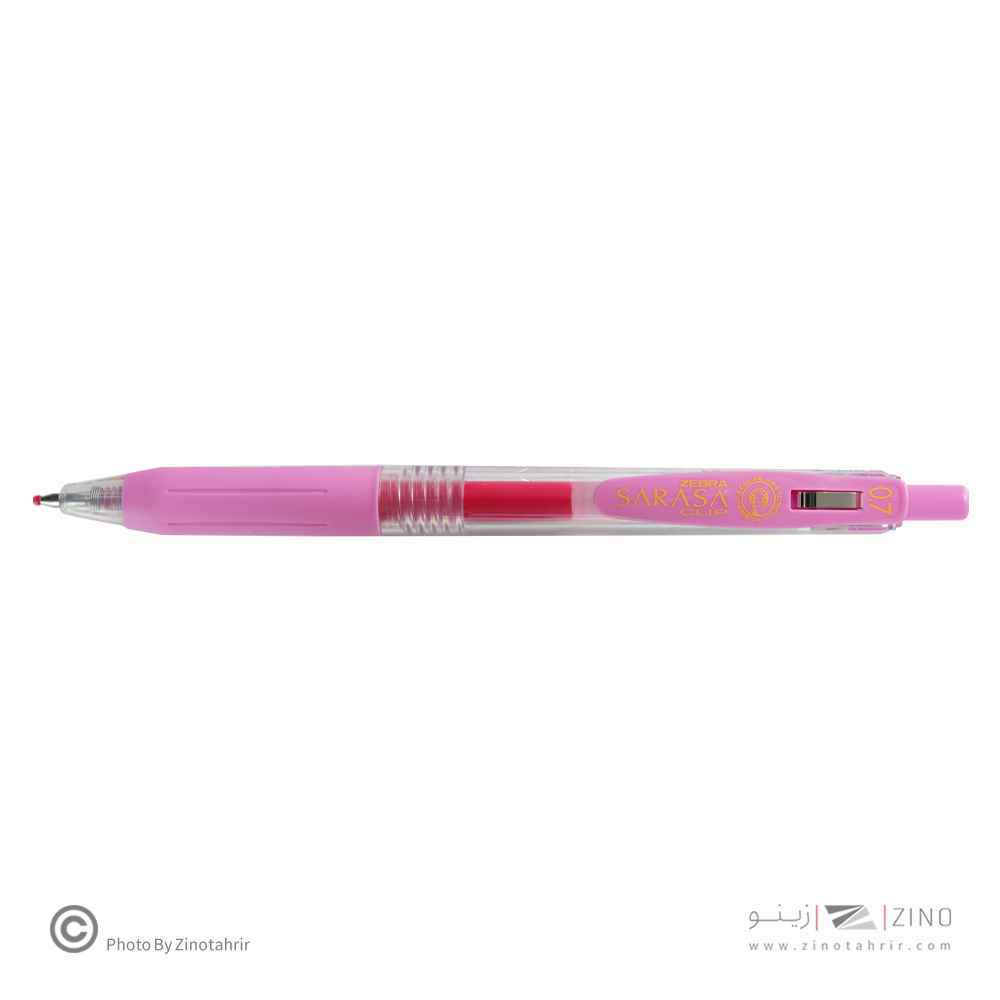 روان نویس فشاری ساراساکلیپ صورتی روشن 0/7 زبرا(10عددی)