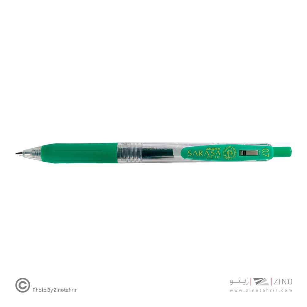 روان نویس فشاری ساراساکلیپ سبز 0/7 زبرا(10عددی)