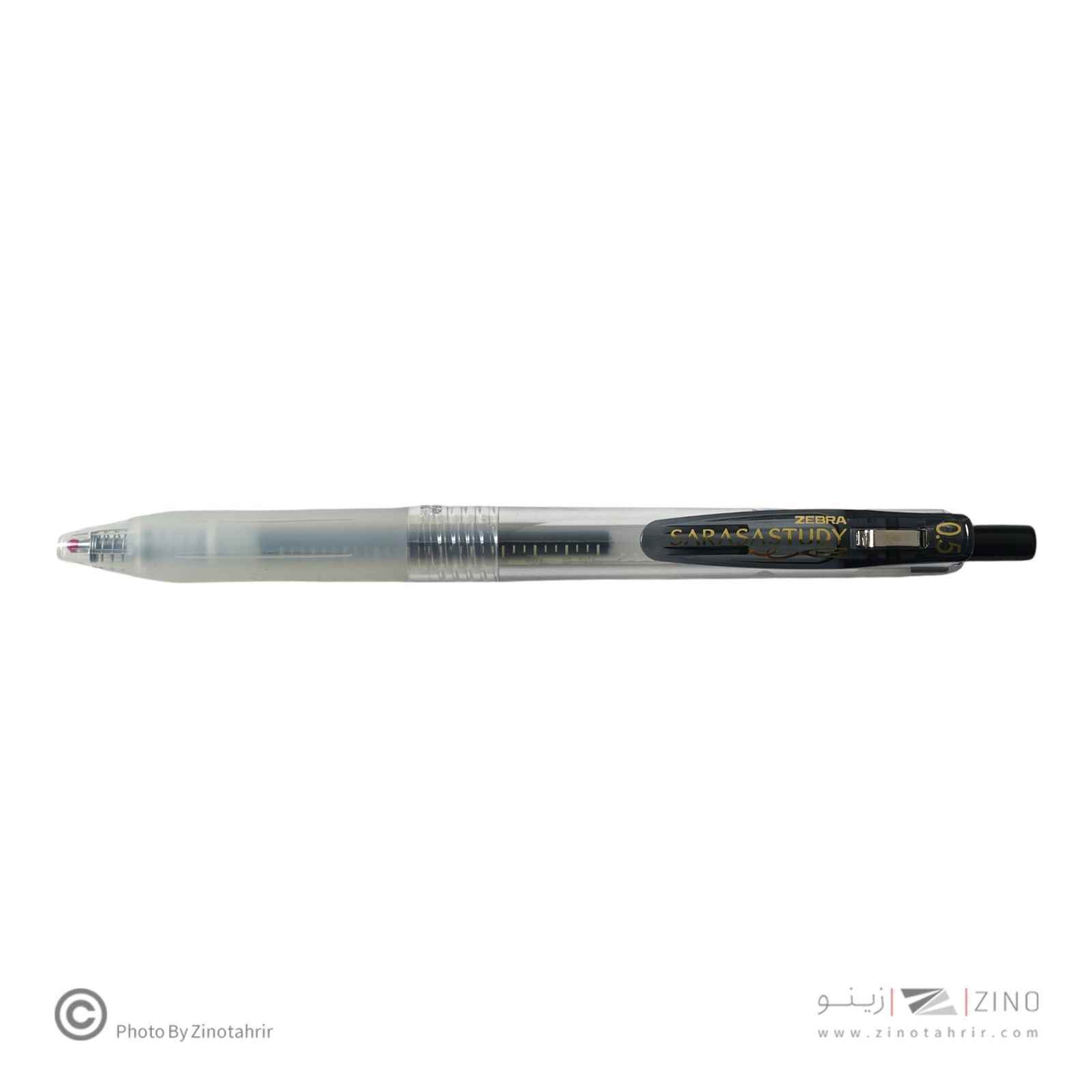 روان نویس فشاری ساراSTUDY مشکی0/5زبرا