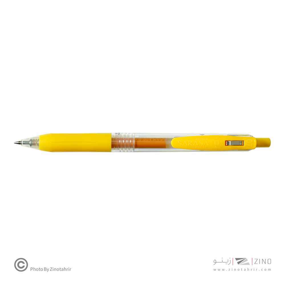 روان نویس فشاری ساراساکلیپ زرد 0/7 زبرا