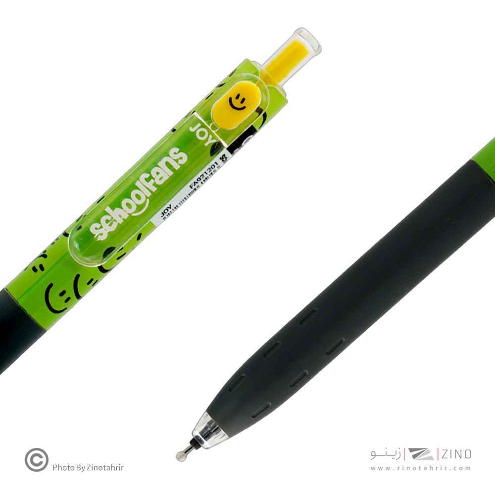 روان نویس فشاری0/5(رنگ آبی - مشکی)بدنه طرح دار سریJOY اسکول فنز کد921201