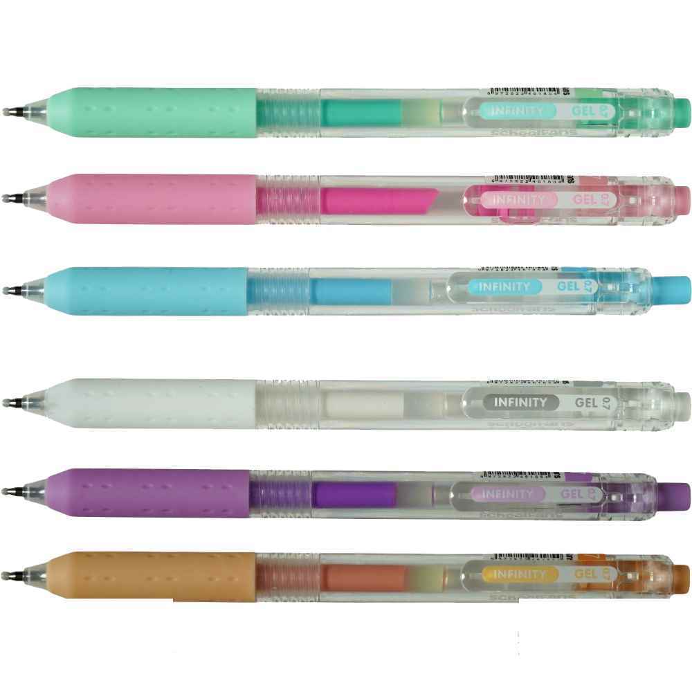 روان نویس فشاری گریپ دار0/7بسته6رنگ اینفینیتی(رنگ پاستلی) اسکول فنز کد921202-2
