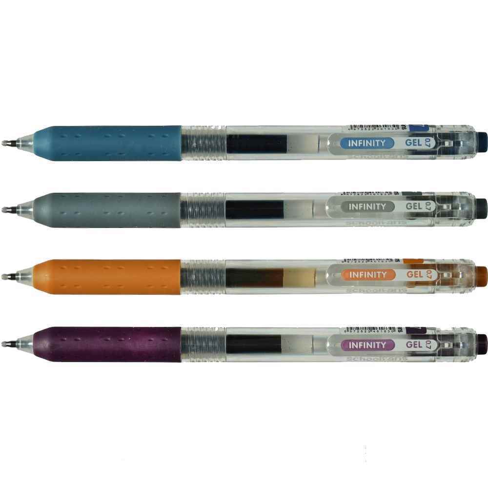 روان نویس فشاری گریپ دار0/7بسته8رنگ اینفینیتی(رنگ رترو) اسکول فنز کد921202-5